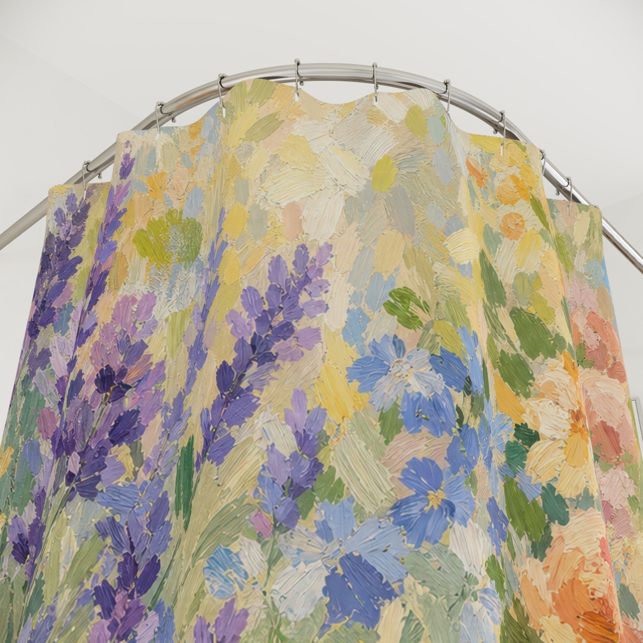 Impressionist Garden Flower Floral Shower Curtain