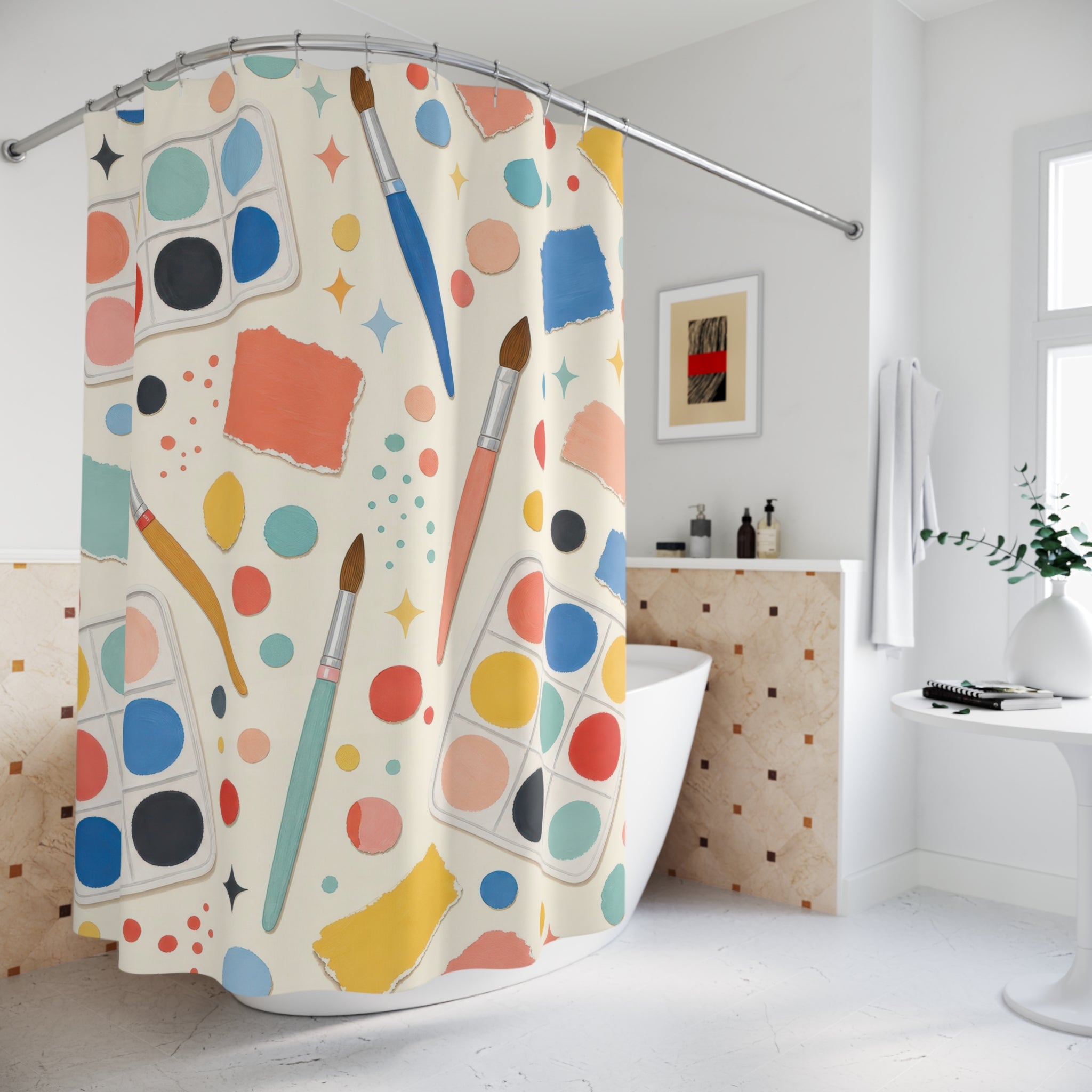 Kids Art Shower Curtain