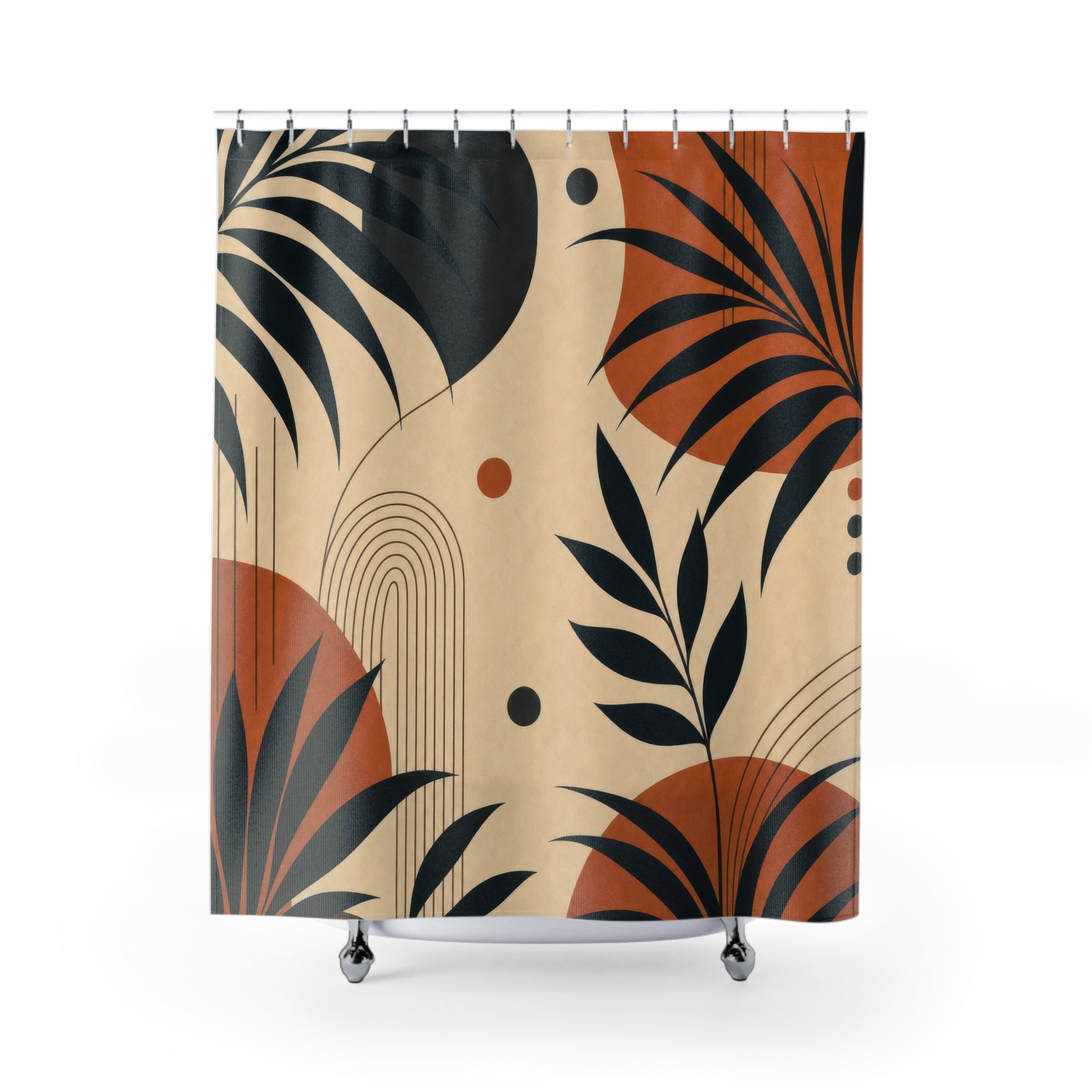 Black Copper Shower Curtain: Black Shower Curtain