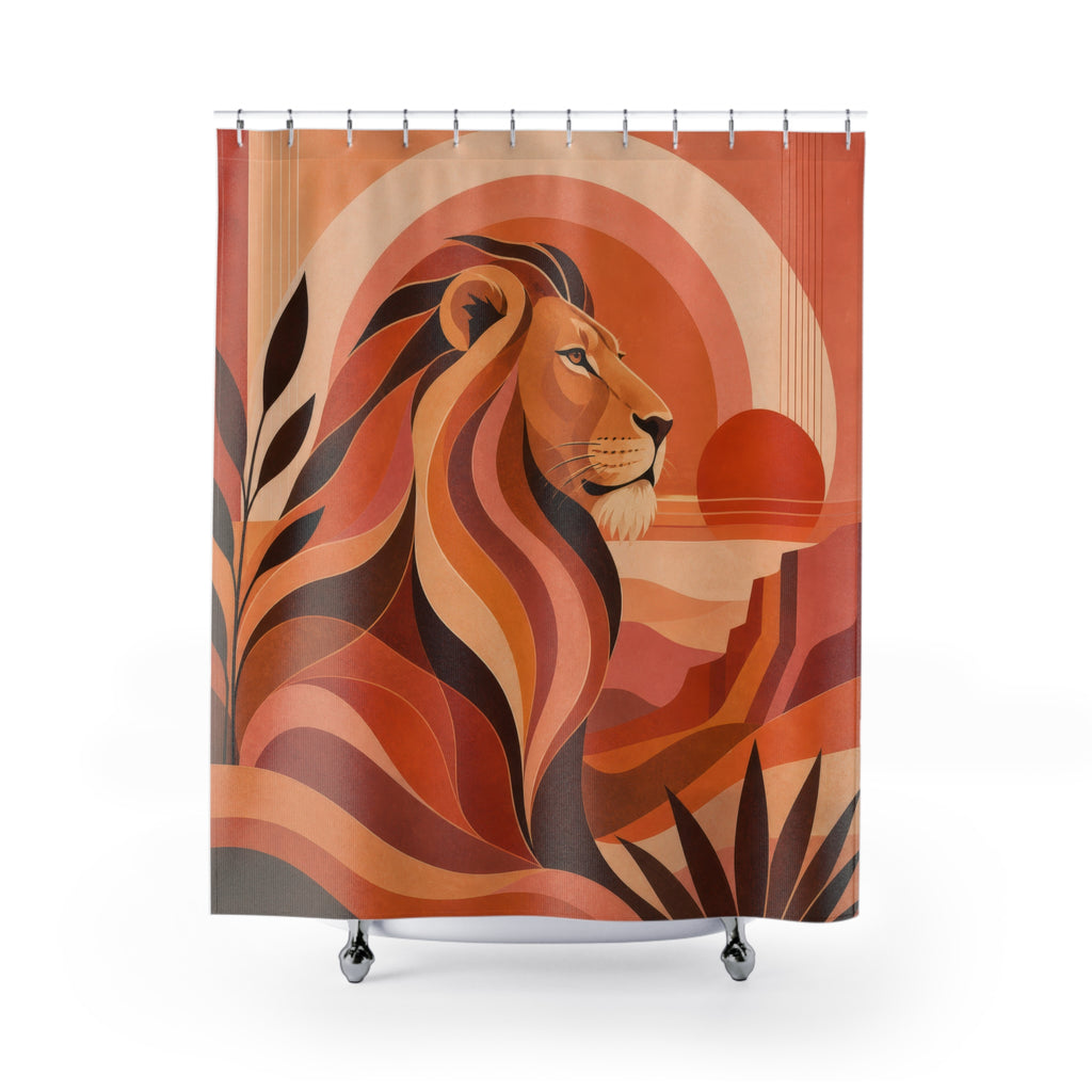 Desert Sunset Animal Profile Shower Curtain
