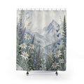 Alpine Wildflower Landscape Shower Curtain