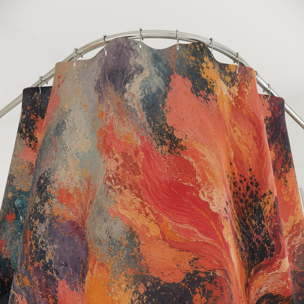 Volcanic Bloom Field Shower Curtain