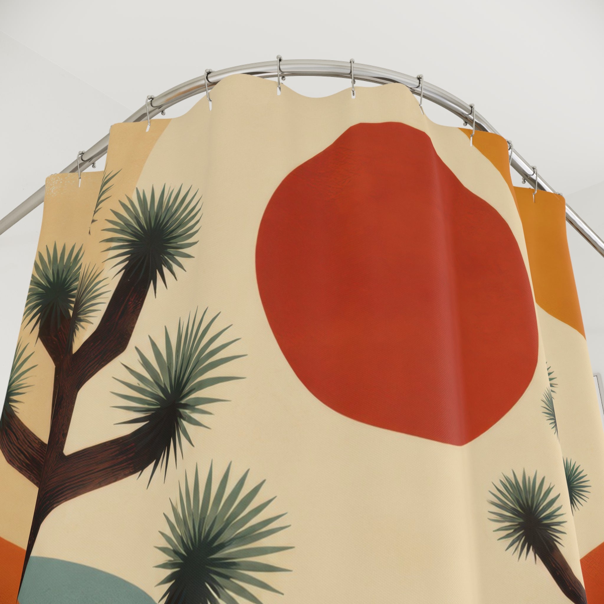 Mid Century Joshua Tree Shower Curtain