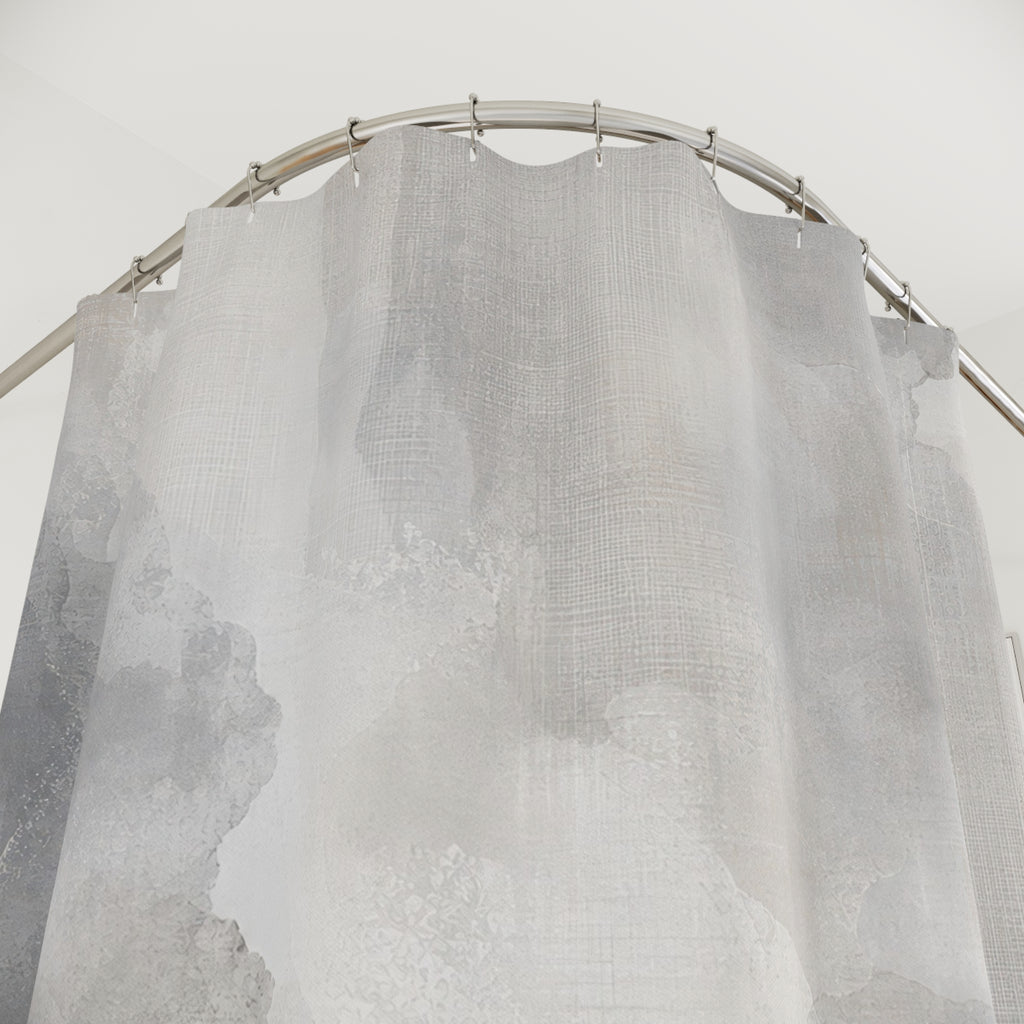 Soft Gray Watercolor Shower Curtain