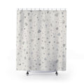 Grey White Terrazzo Shower Curtain