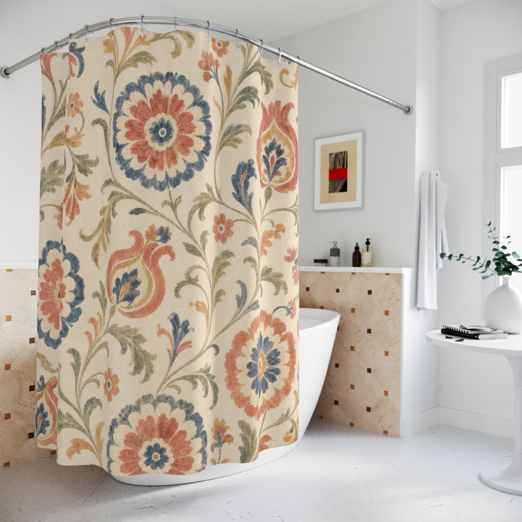Painterly Suzani Shower Curtain