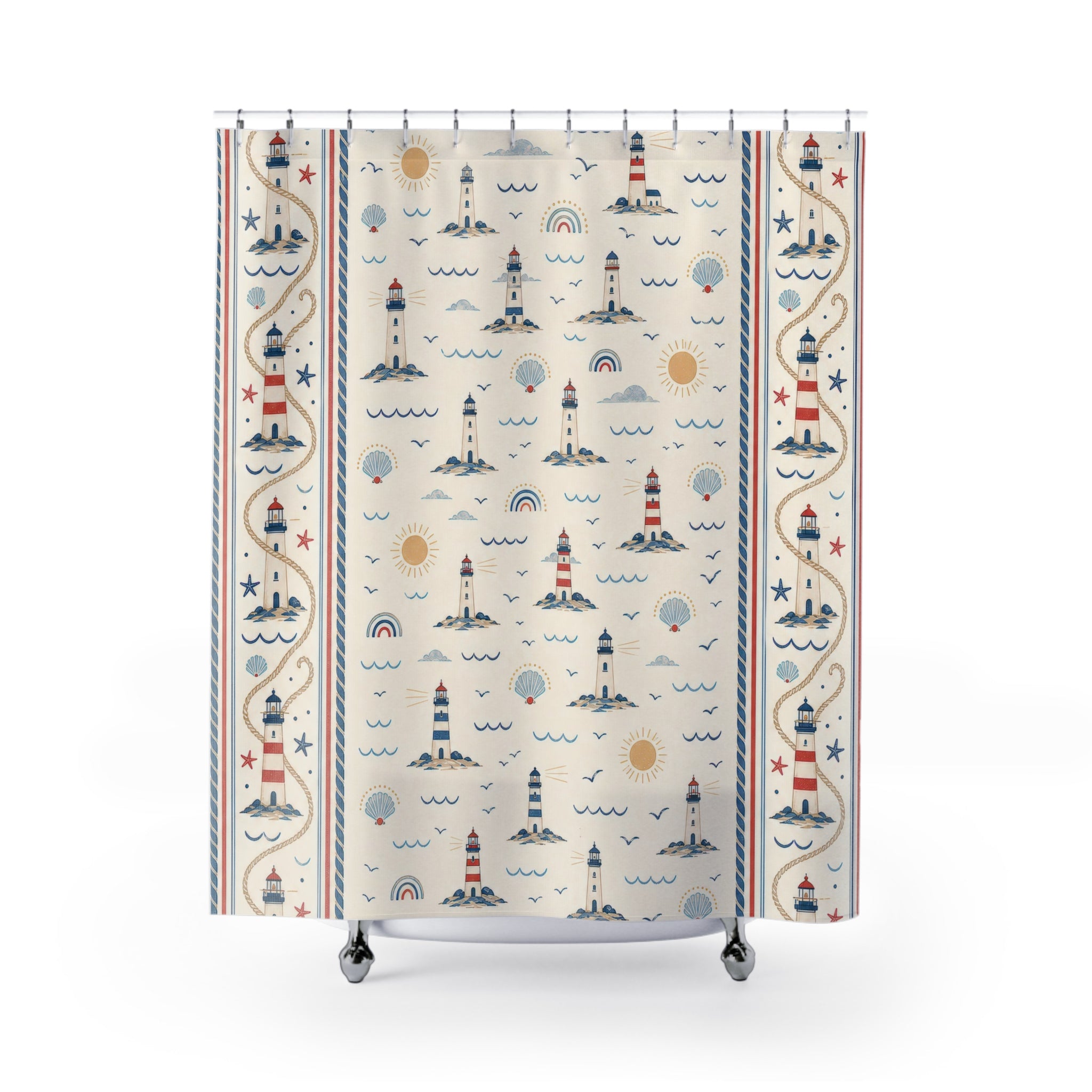 Lighthouse Coastal Shower Curtain: Lighthouse Shower Curtain
