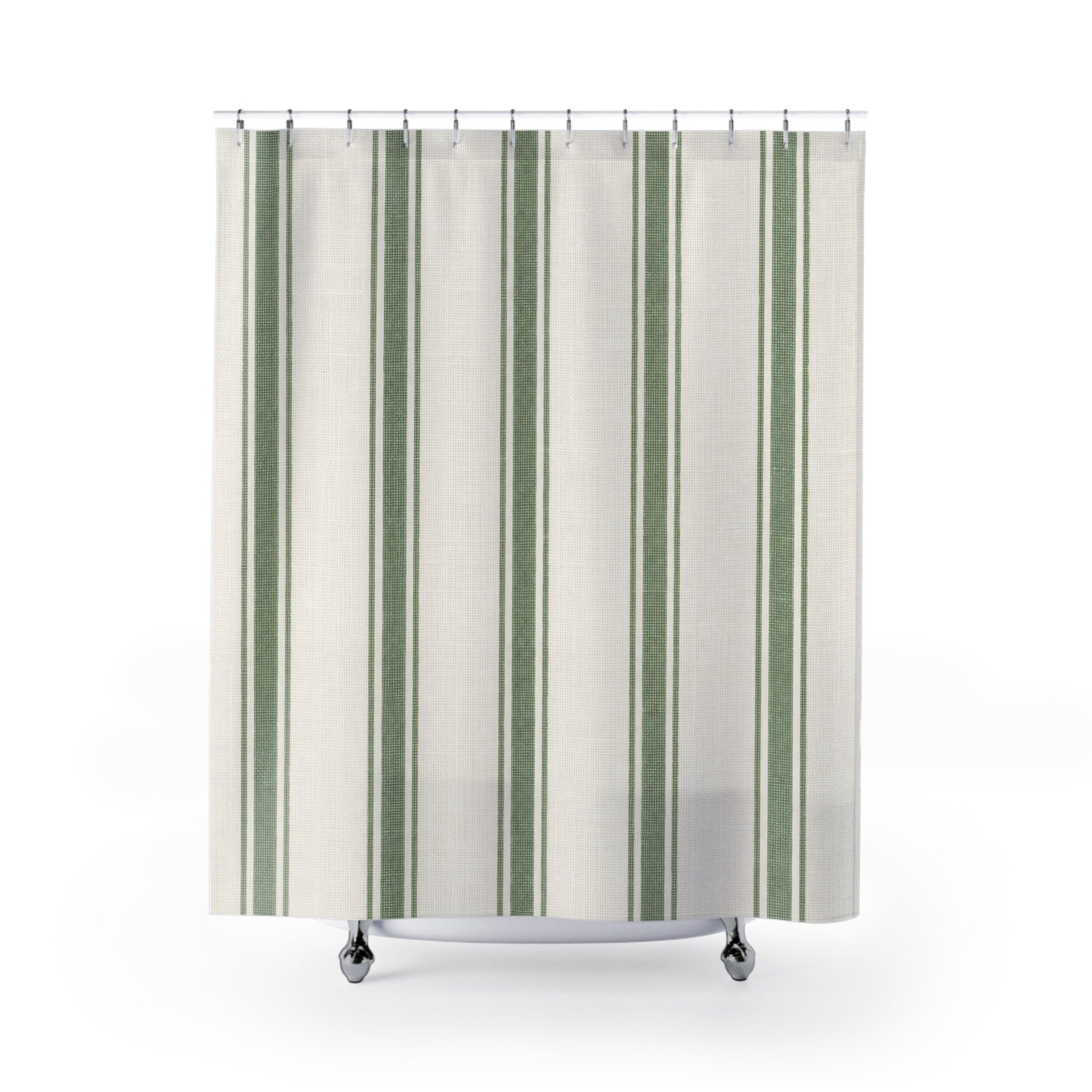 Juniper Ticking Stripe Shower Curtain