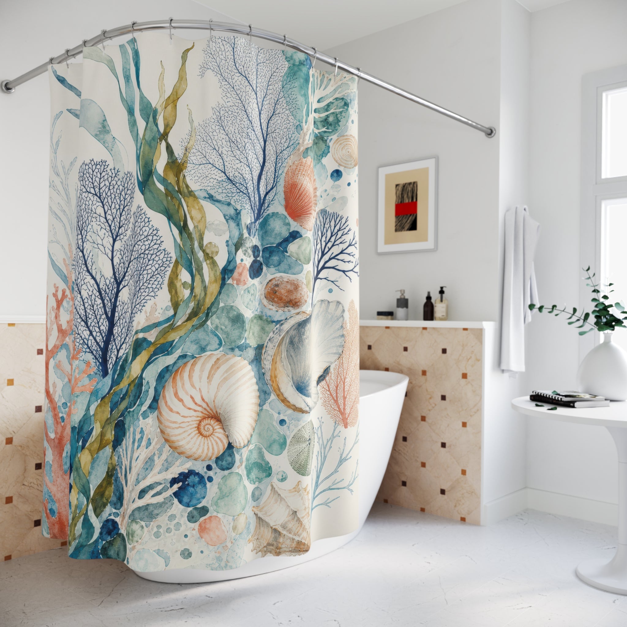 Coastal Tidepool Botanica Shower Curtain