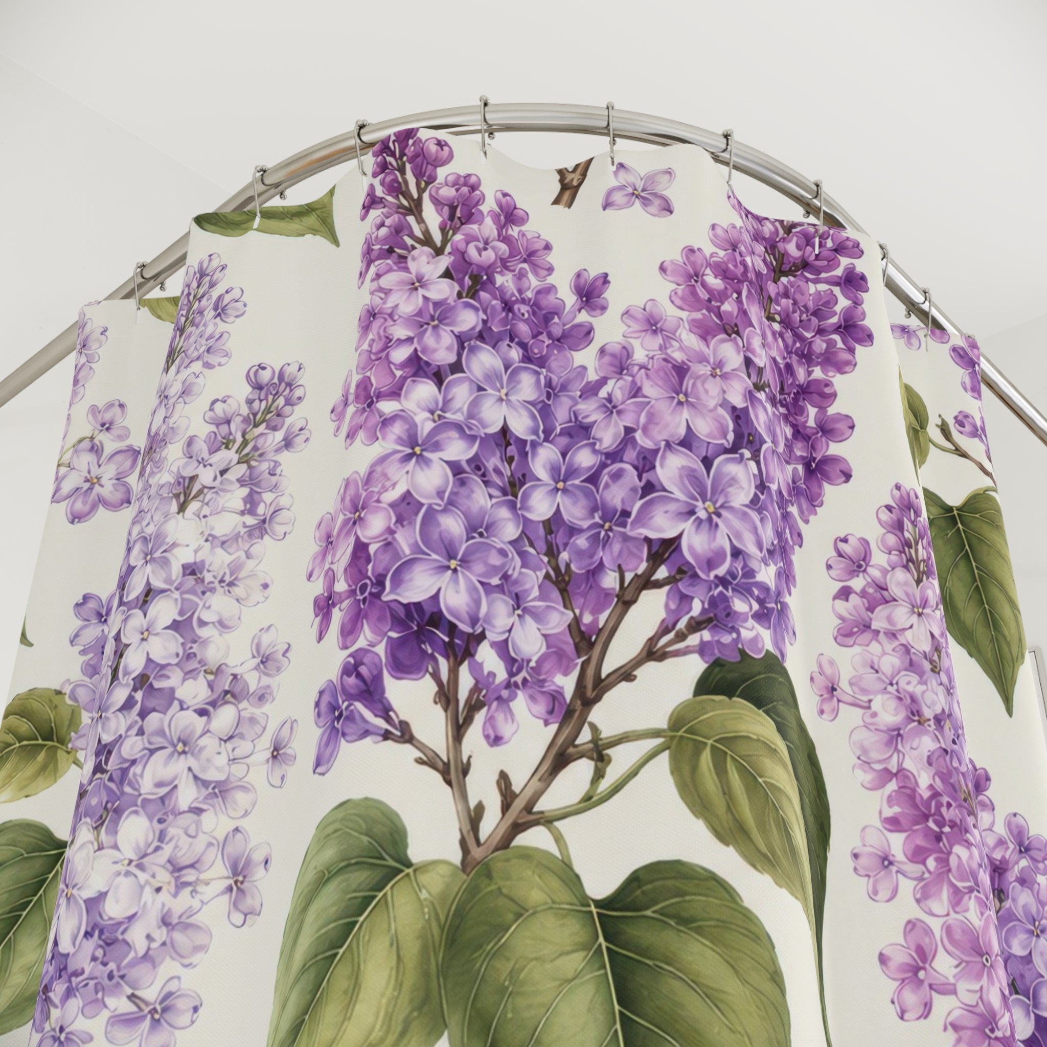 Lilac Shower Curtain: Purple Botanical Garden