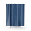 Navy Slate Dense Pinstripe Shower Curtain