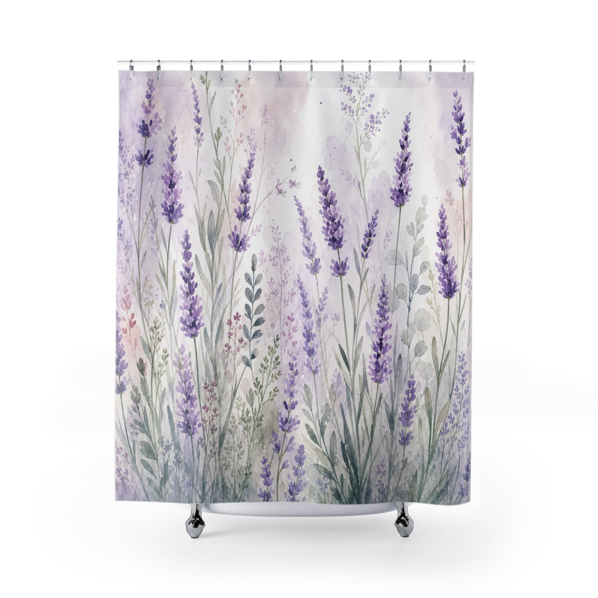 Purple Wildflower Shower Curtain