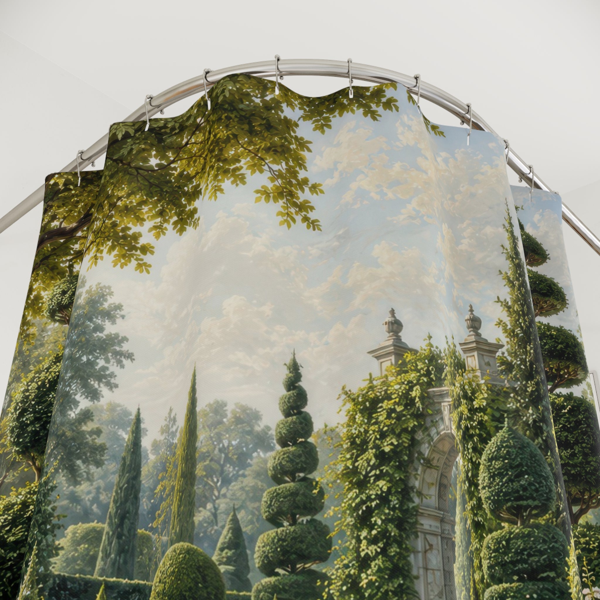 Formal Garden Topiary Shower Curtain