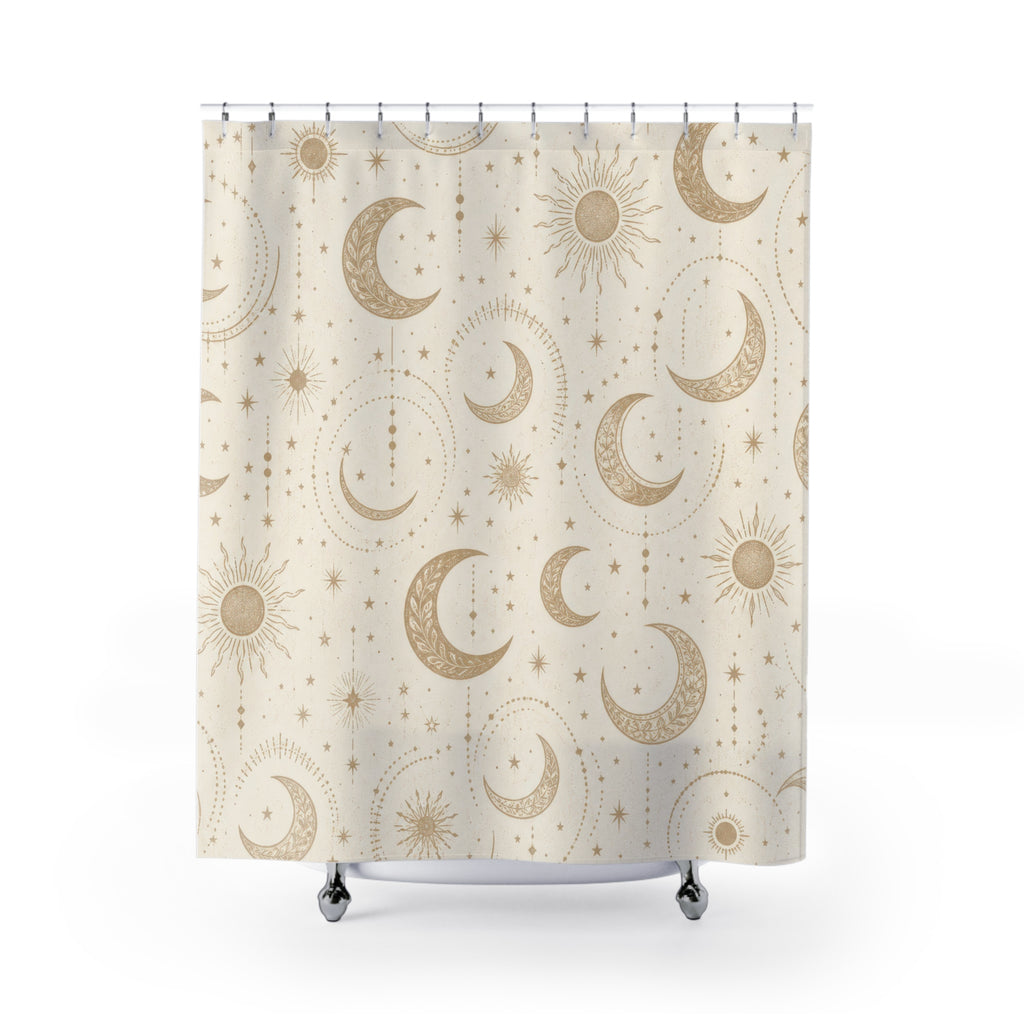 Celestial Moon Sun Shower Curtain
