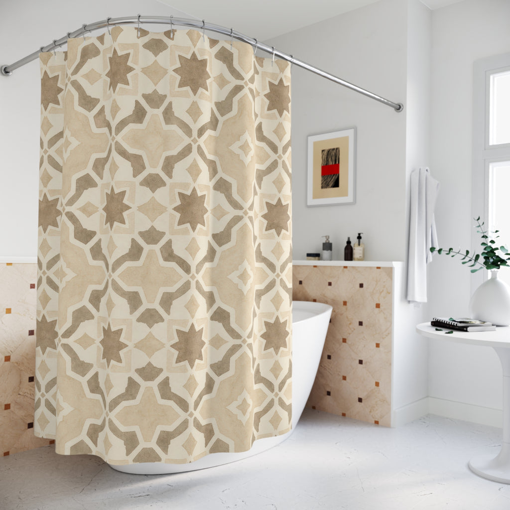 Moroccan Star Tile Shower Curtain