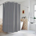 Navy Blue Cabana Stripe Shower Curtain