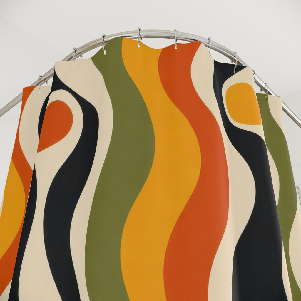 Retro 60s Mid Century Shower Curtain