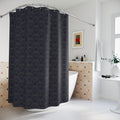 Art Deco Fan Shower Curtain – Gold and Navy