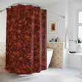 Red Curly Hair Shower Curtain — Funny Texture Art