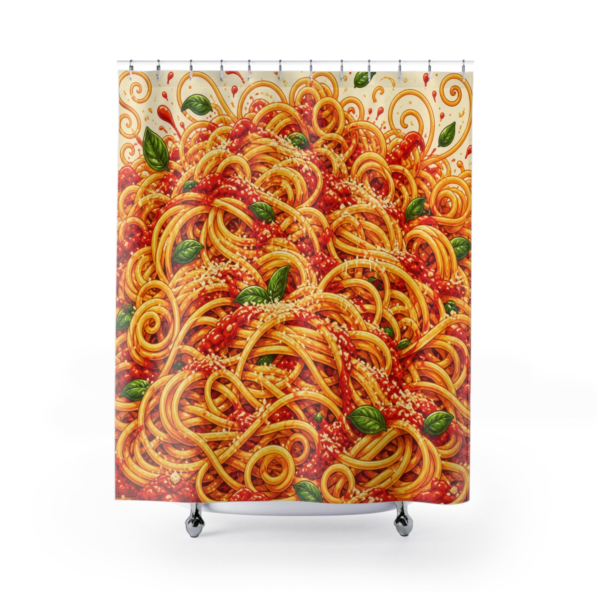 Unique Funny Spaghetti Shower Curtain