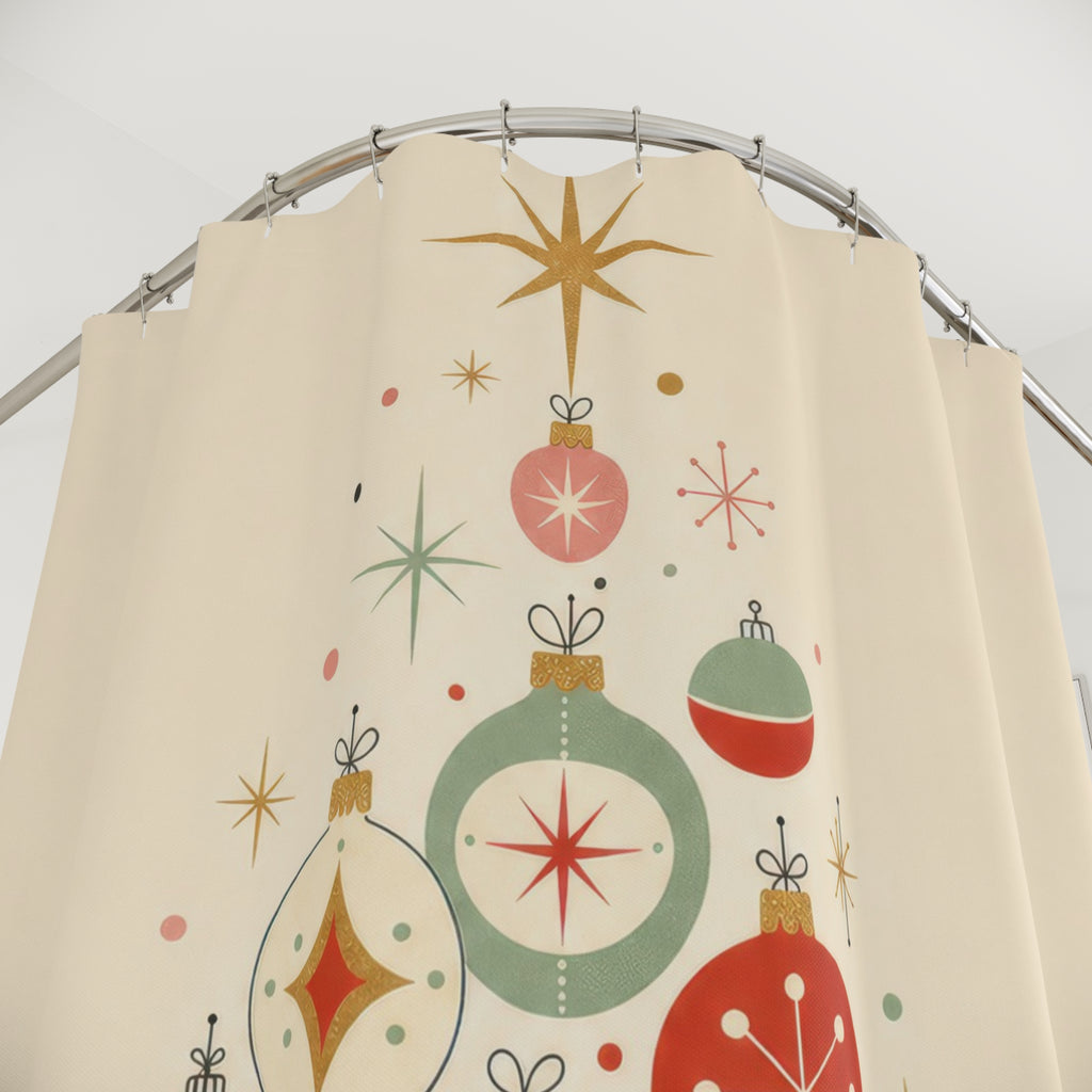 Vintage Christmas Shower Curtain