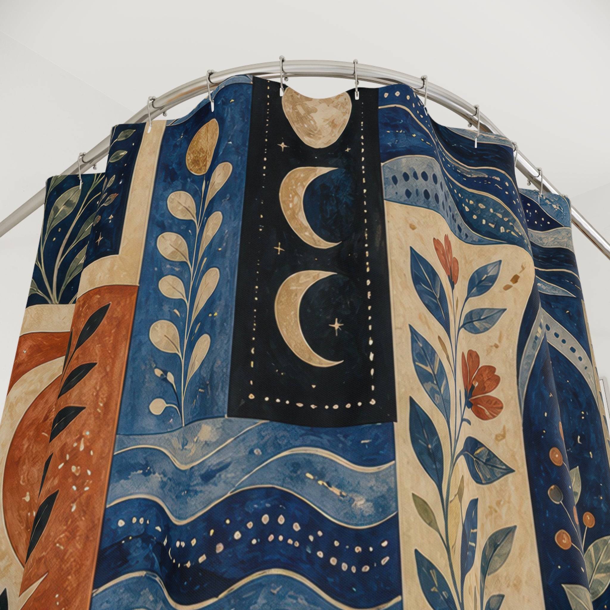 Indigo Moon Garden Shower Curtain