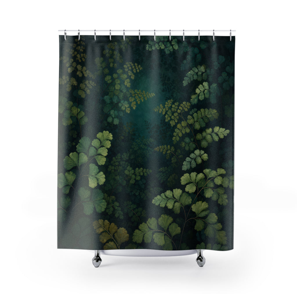 Emerald Maidenhair Fern Grotto Shower Curtain