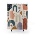 Colorful Abstract Geometric Shower Curtain