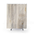 Minimal Abstract White Shower Curtain