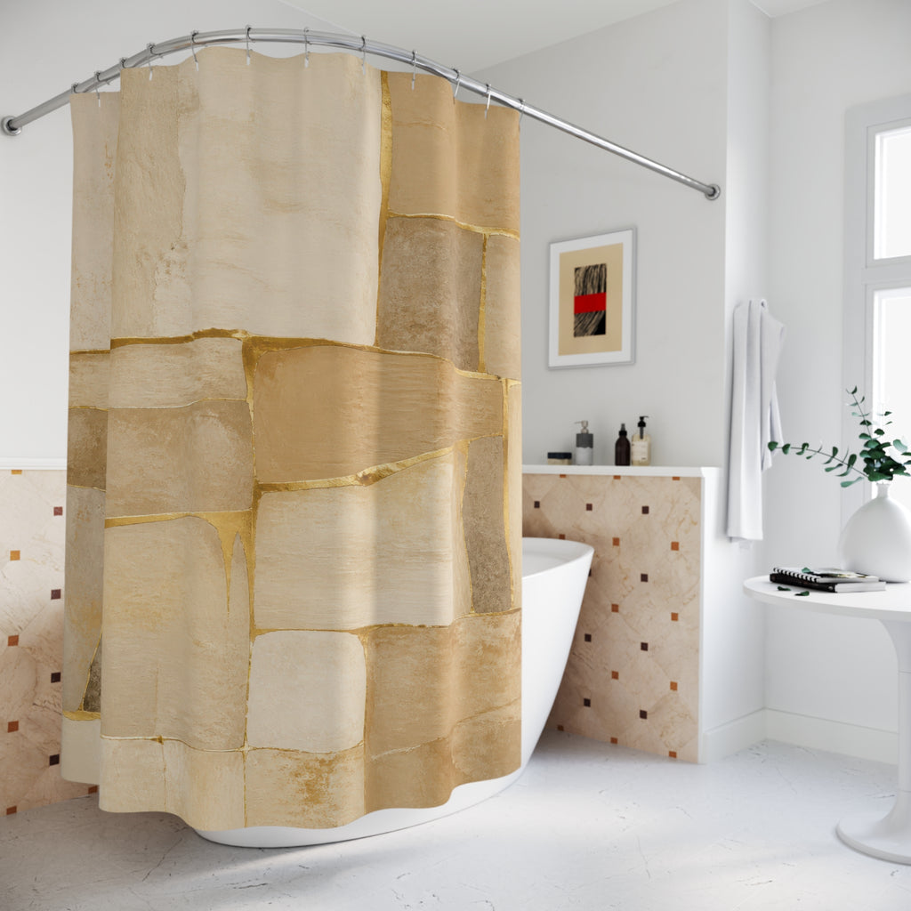 Gold Sandstone Shower Curtain