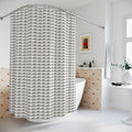Scandinavian Mountain Shower Curtain – Grey Peaks
