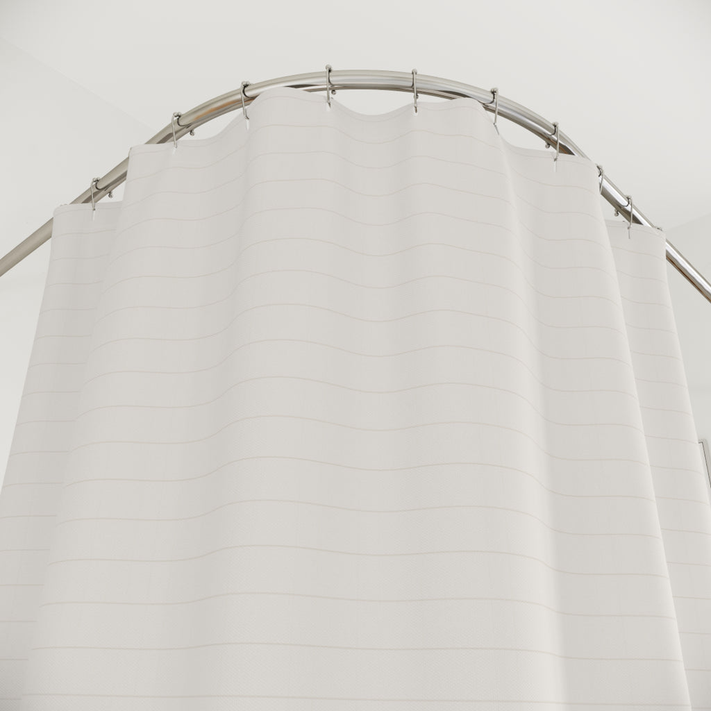 Farmhouse Shiplap Shower Curtain, Wide Horizontal Board Stripe Bathroom Decor, Rustic Plank Bath, Cream and Grey Panel, Modern Country Home