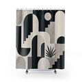 Black White Desert Shower Curtain