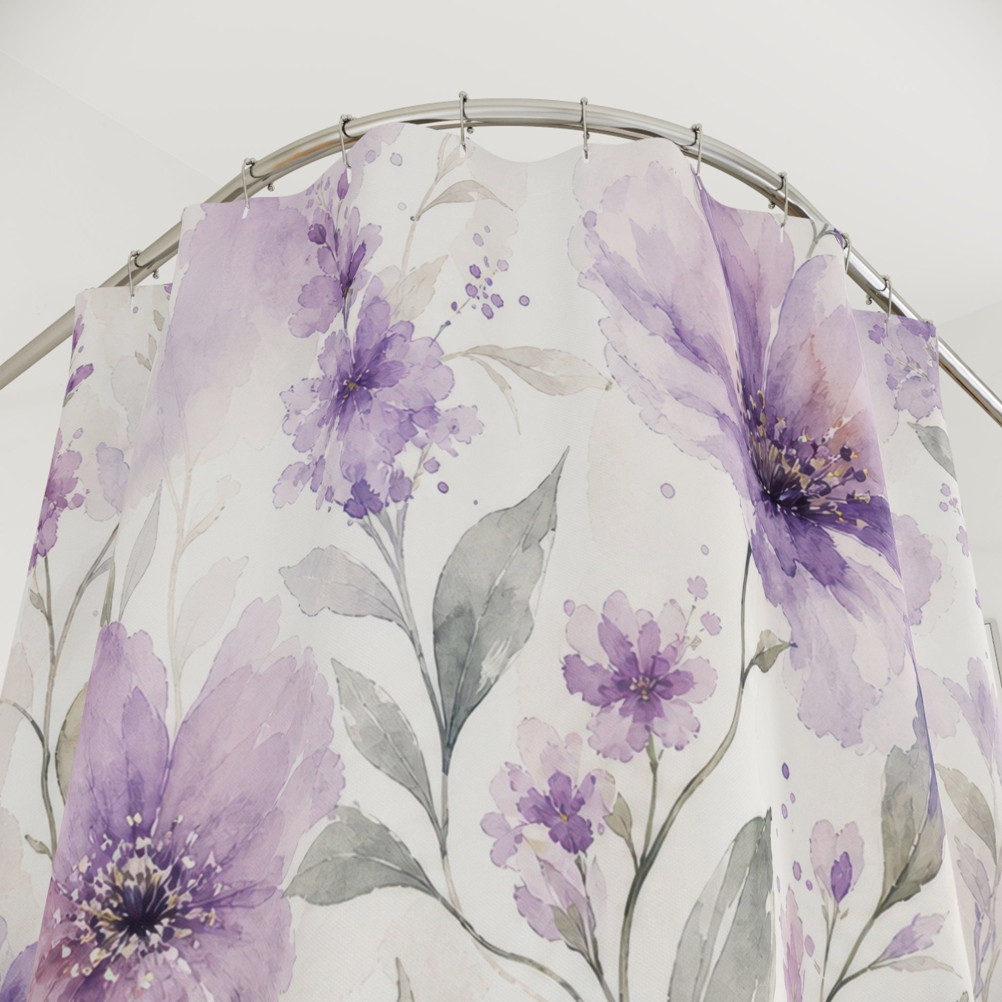 Purple Lavender Flower Shower Curtain