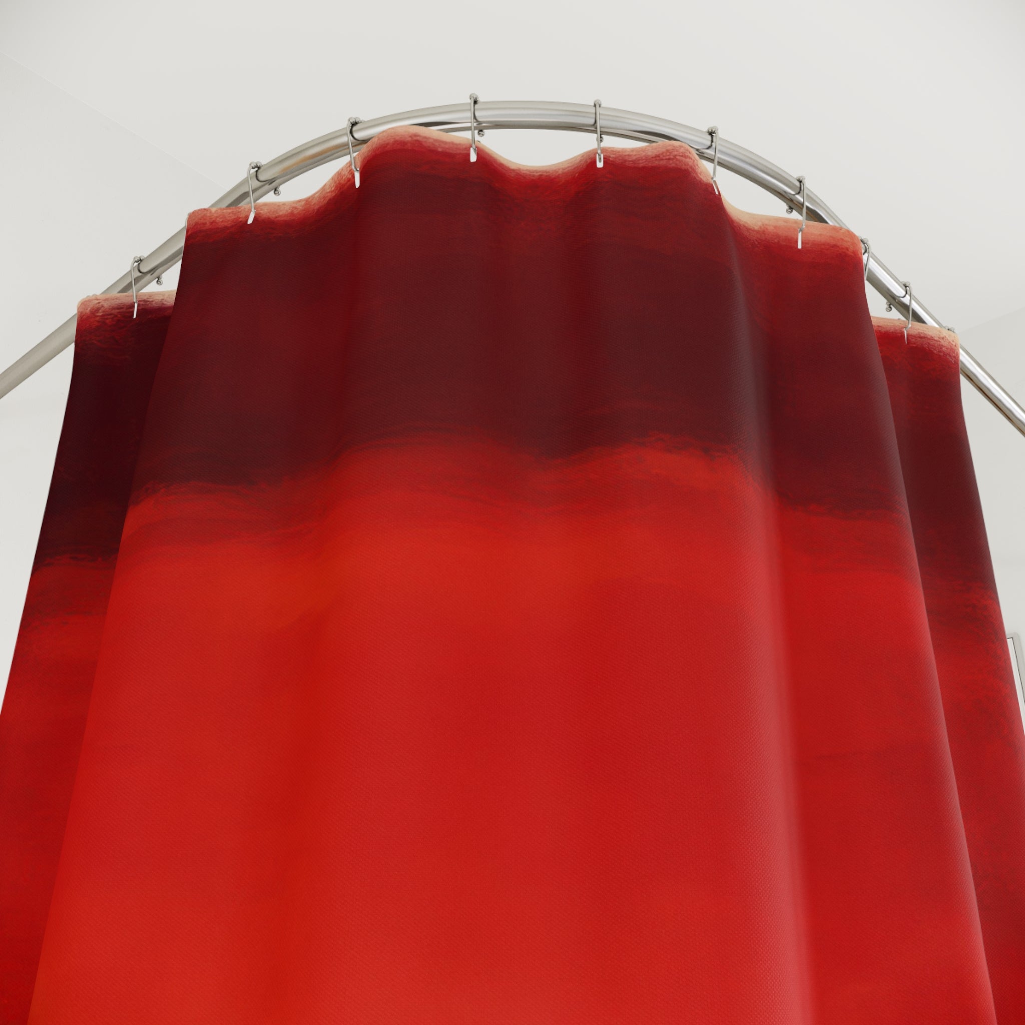 Red Abstract Art Shower Curtain – Color Field