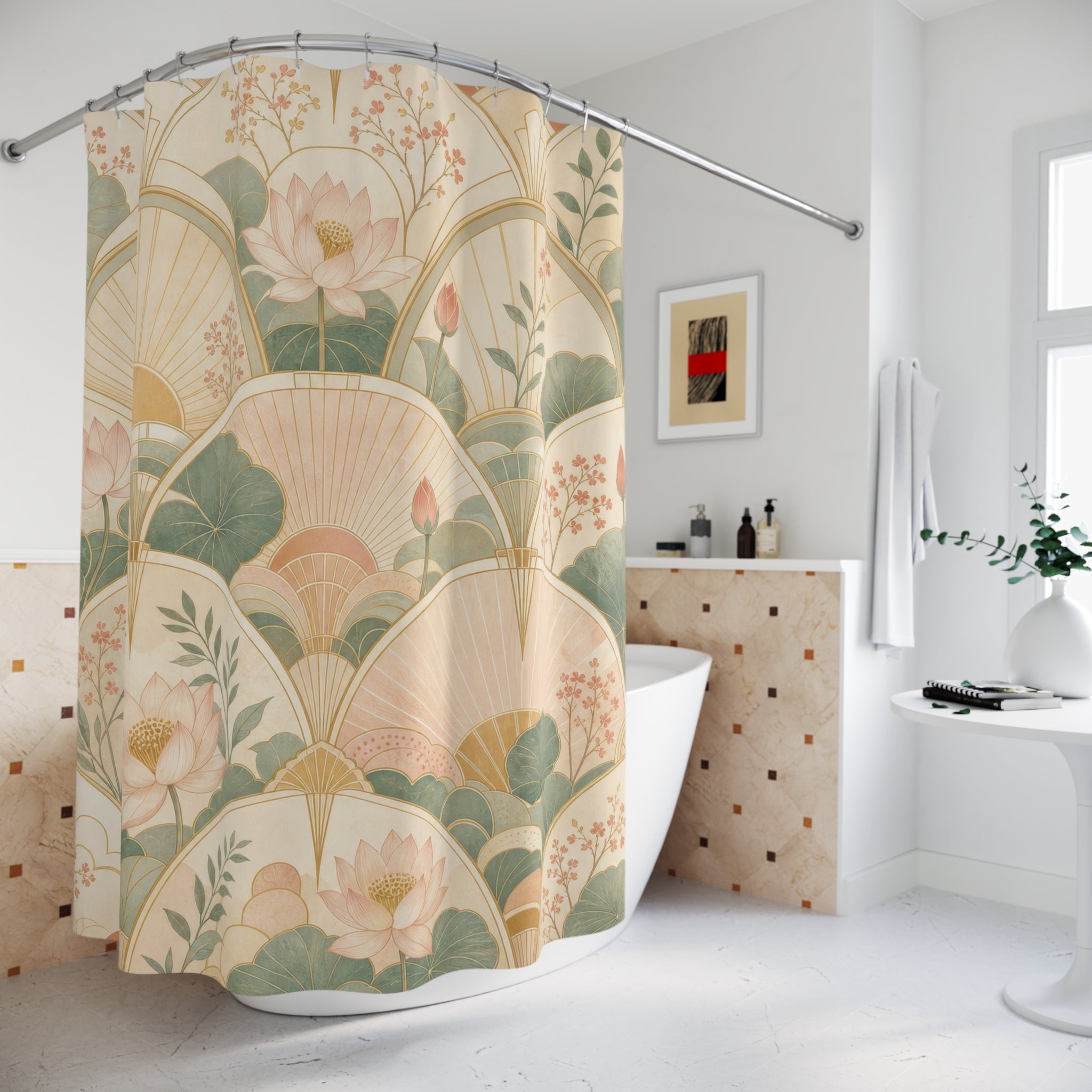 Unique Art Deco Shower Curtain