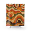 Groovy Sun Wave Shower Curtain