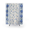Holiday Ornament Blue Christmas Shower Curtain