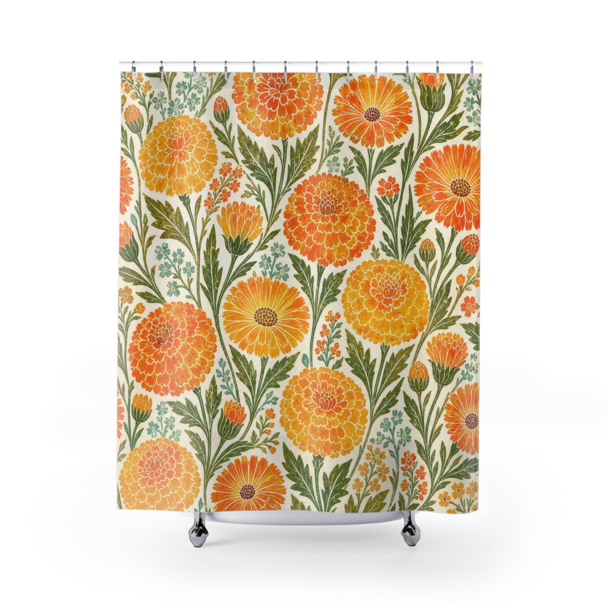 Marigold Flower Shower Curtain