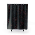 Burgundy Dark Flower Shower Curtain
