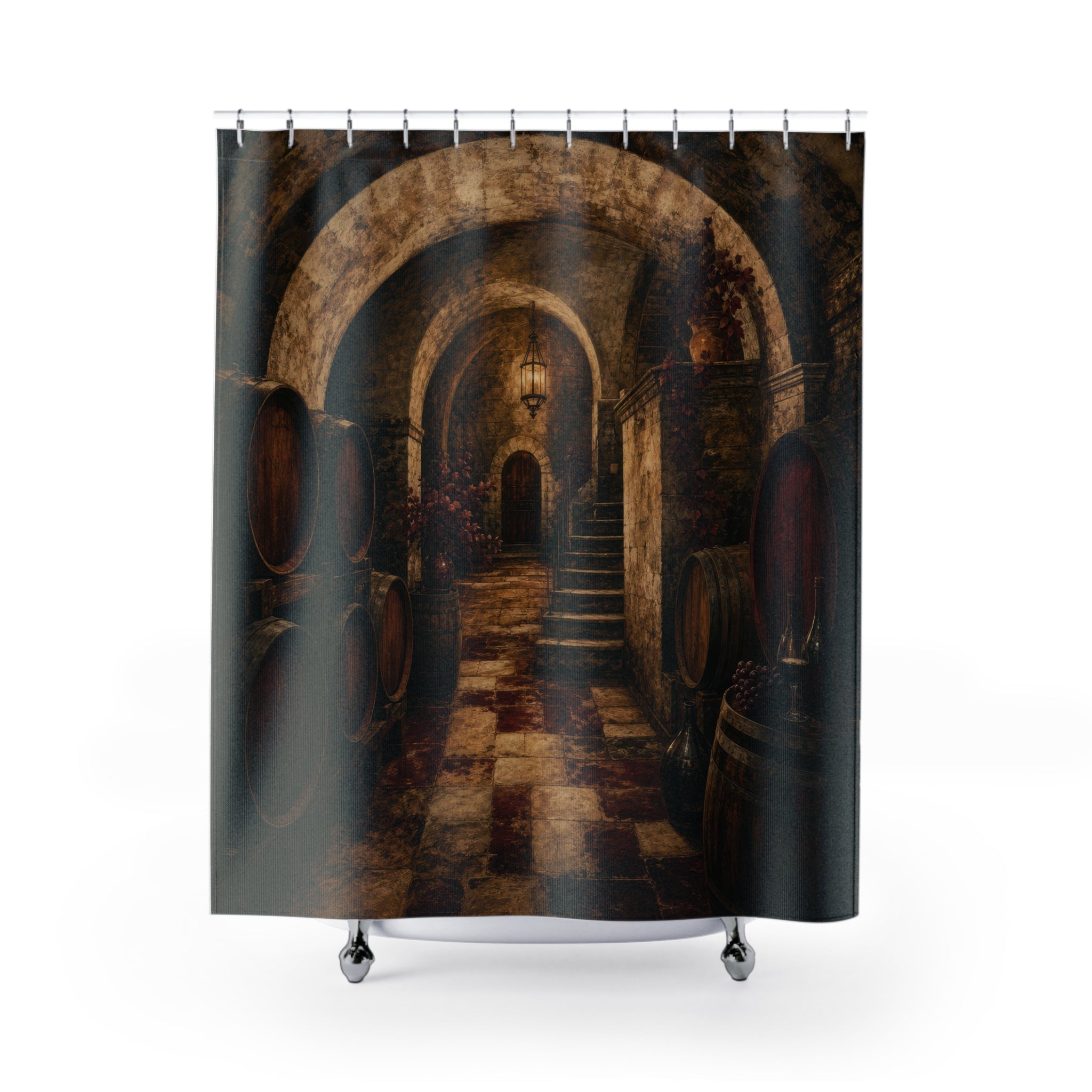 Unique Wine Cellar Shower Curtain