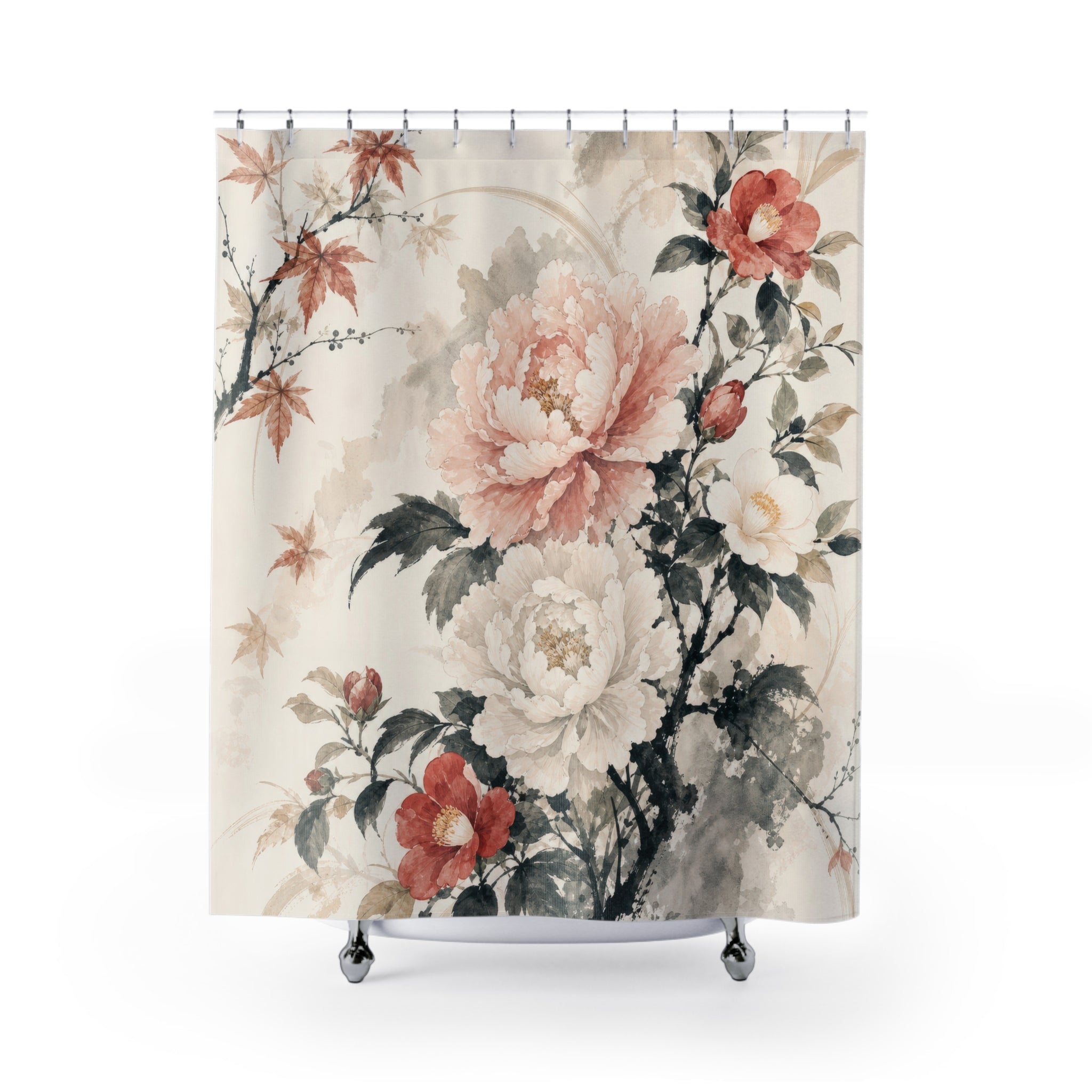 Japanese Peony Shower Curtain