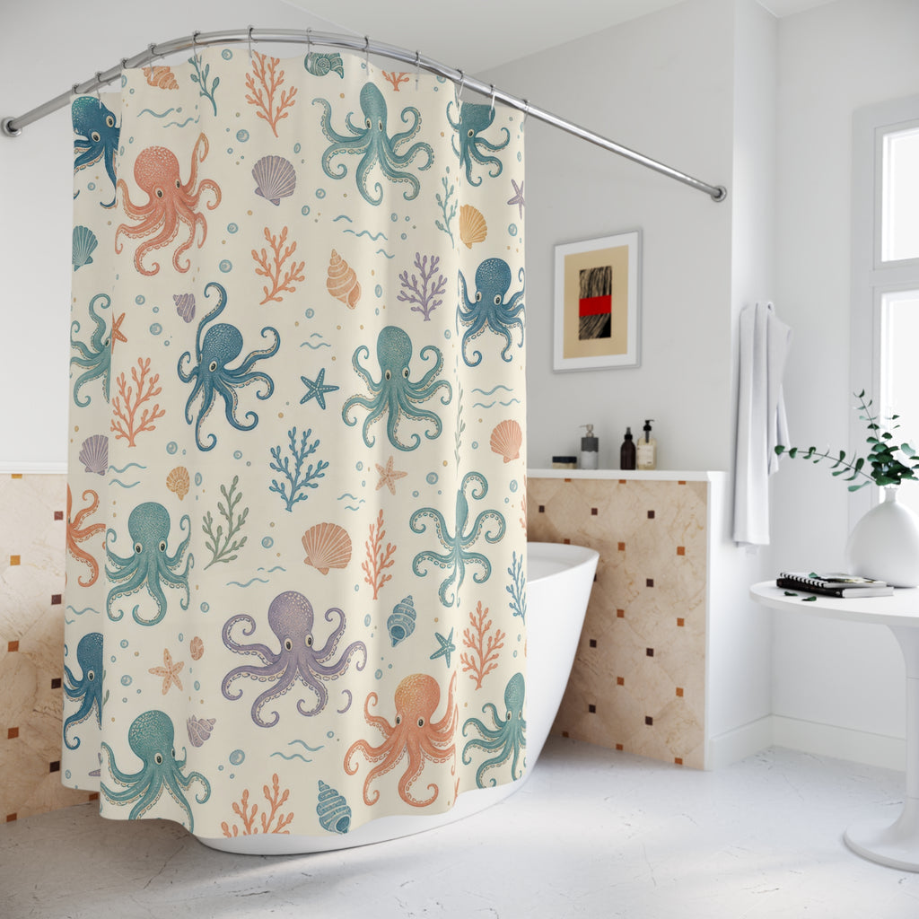 Octopus Ocean Shower Curtain