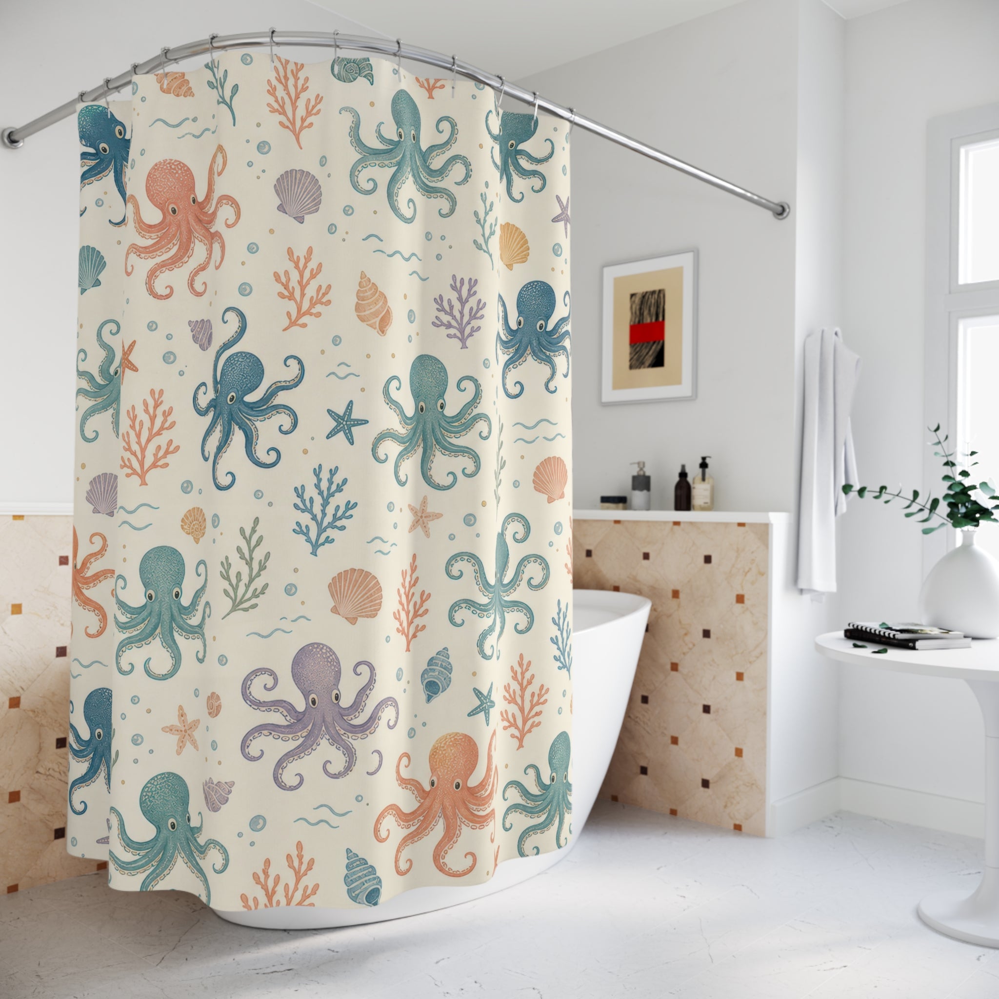 Octopus Ocean Shower Curtain