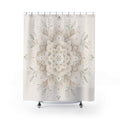 Cream Floral Medallion Shower Curtain
