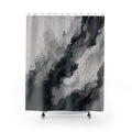 Black & Grey Abstract Ink Shower Curtain