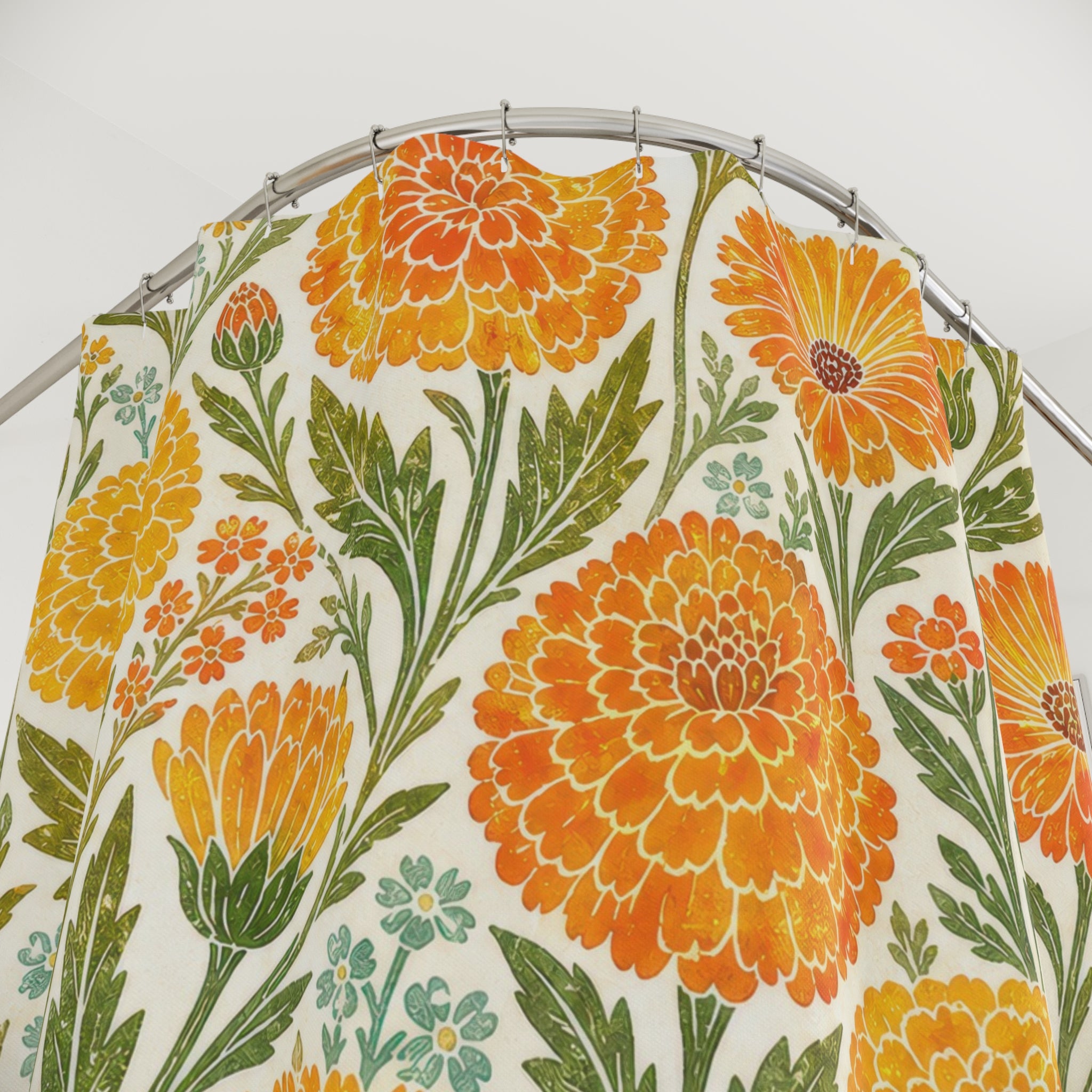Marigold Flower Shower Curtain