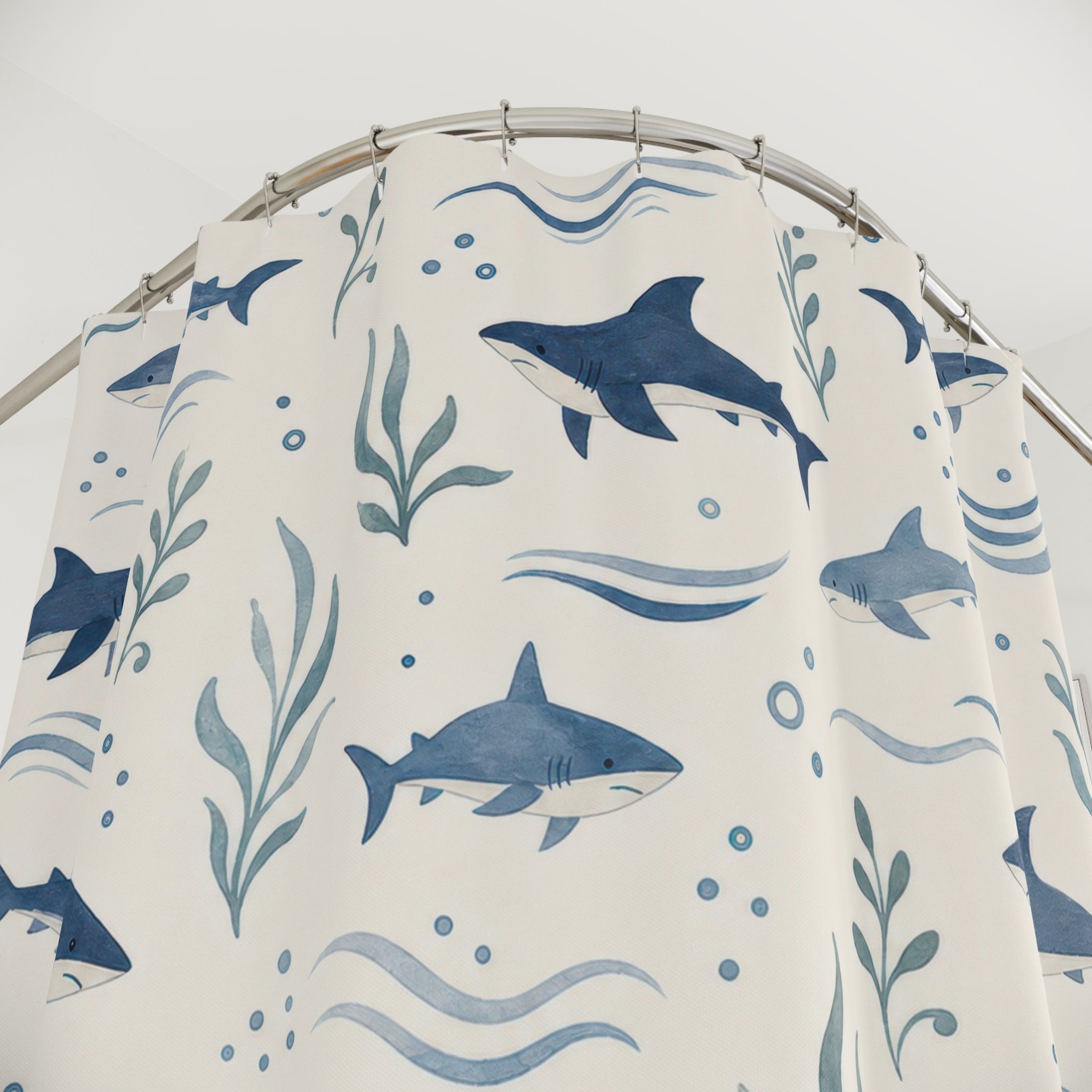 Shark Ocean Shower Curtain: Shark Shower Curtain