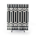 Black White Striped Shower Curtain