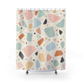 Terrazzo Stone Retro Modern Pastel Shower Curtain